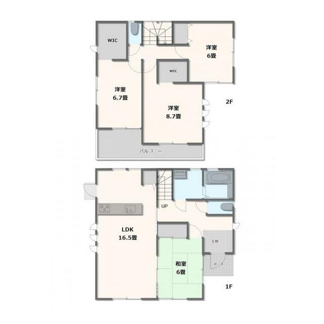 1号棟・4LDK+WIC2か所