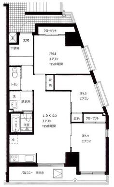 現況優先　東南角部屋　南側バルコニー