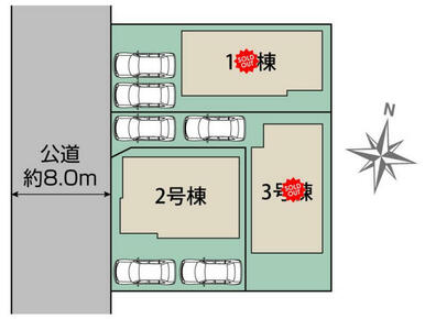 藤沢市菖蒲沢3棟 区画図