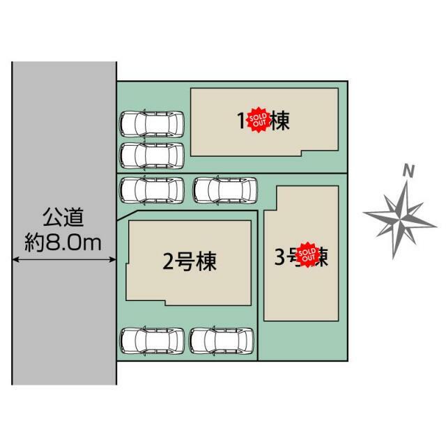 藤沢市菖蒲沢3棟 区画図