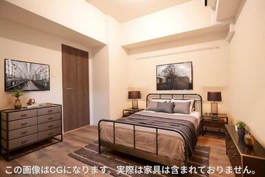 6帖洋室※家具はCGイメージです。別部屋参考写真です。
