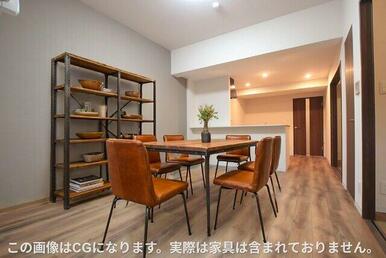 13.9帖LDK※家具はCGイメージです。別部屋参考写真です。