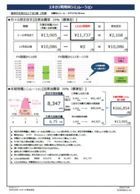 太陽光発電シュミレーション 2号棟