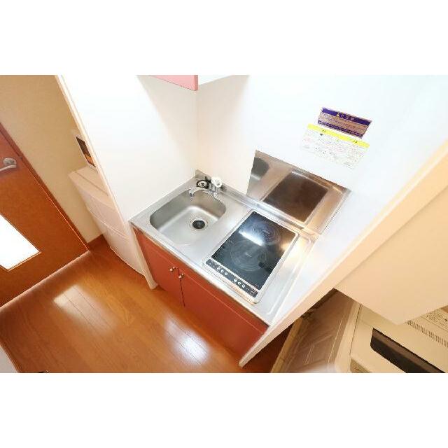 ２口コンロ付きラジエントヒータを設置