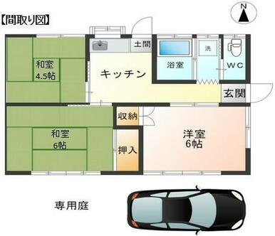 Ｆ号室：間取図