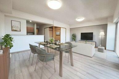 LDK バーチャルステージング（実際には家具はついていません）