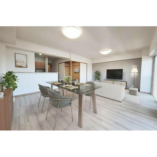 LDK バーチャルステージング（実際には家具はついていません）