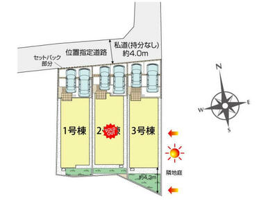 茅ヶ崎市香川2丁目3棟　区画図