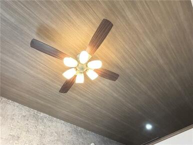 シーリングファン付き