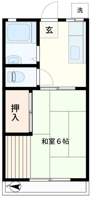 ヴィラ桔梗 ２０７ 1K