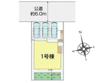 君津市西坂田1丁目1棟 区画図