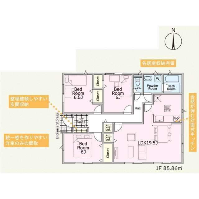 高崎市 箕郷町白川 (群馬八幡駅) 1階建 3LDKの画像