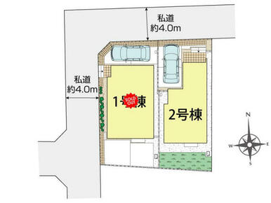 狛江市岩戸北1丁目2棟 区画図