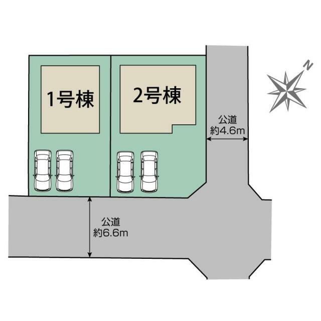 福岡市西区野方3丁目2棟 区画図