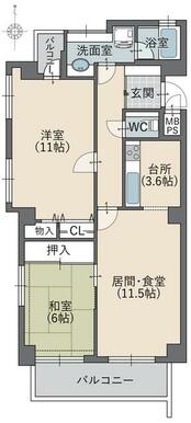 角部屋で日当たりも良く、春にはベランダや窓から満開の桜並木が望めます。