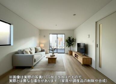 開放感のあるゆとりあるリビング。採光にもこだわった居心地の良い空間です♪