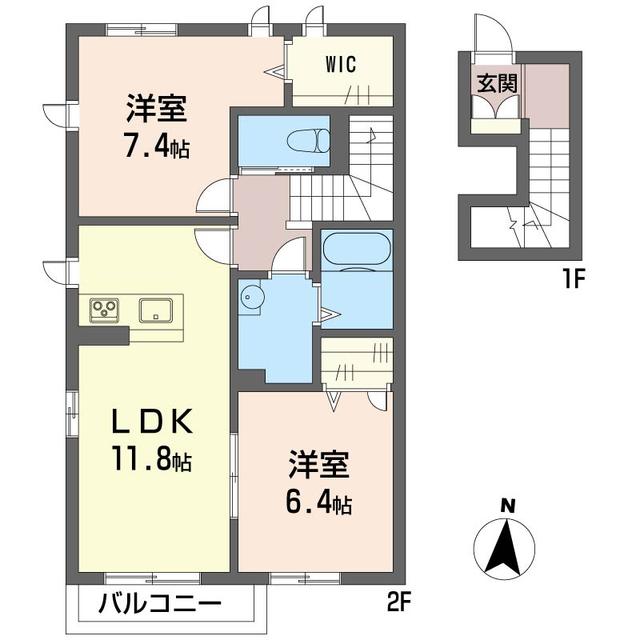 フェリーチェ花 ００２０１ 2LDKの画像