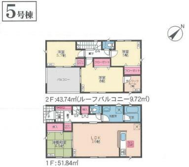 ５号棟、間取り図です。