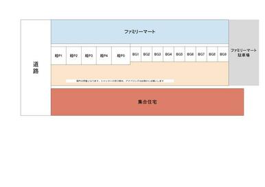 大横町のファミリーマート裏手にある駐車場です。