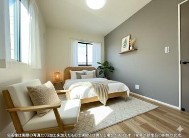 主張しすぎず、家具を引き立てる背景色。北欧スタイルからモダンヴィンテージまで、あなたの好みの寝室に。