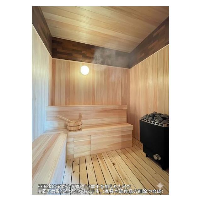 好きなアロマ水でセルフロウリュを楽しむ。温度も湿度も思いのまま。