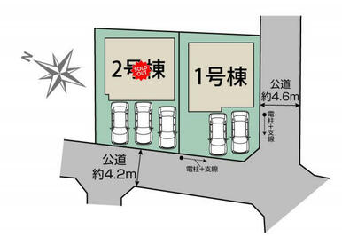 入間郡三芳町北永井2棟　区画図