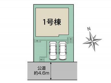 厚木市まつかげ台2期1棟　区画図