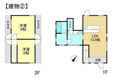 【建物②】種類：居住用／構造：木造スレート葺２階建