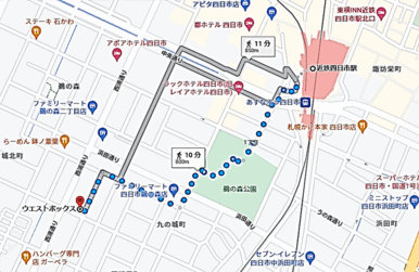 近鉄四日市駅まで徒歩約１０分