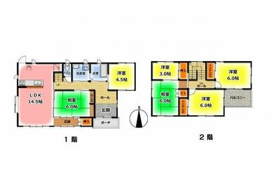 1階には和室や縁側があり、将来も安心です。2世帯住宅としても！