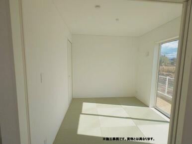 完成予想図 来客用の寝室、客間、作業スペース、生活スタイルに合わせて使い方を変えられる便利な和室です