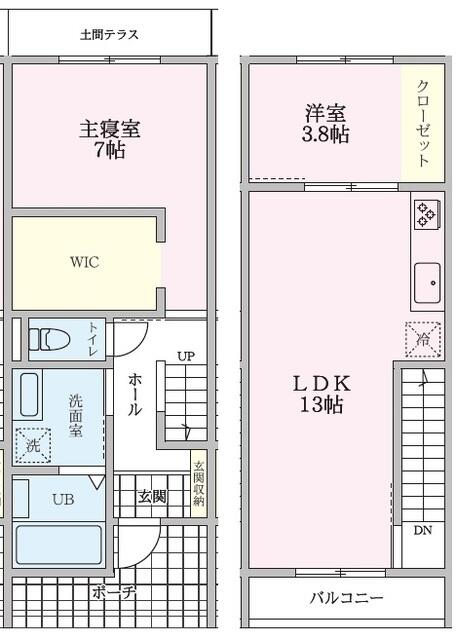 riverside terrace 108 2LDK 町田市の新築貸テラス