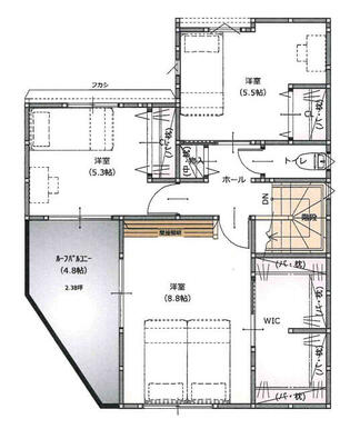 ２階の間取り図