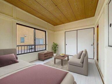 バーチャル家具を配置したお部屋の写真です。