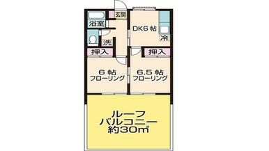 ファミーユ中野２０３号室　専有面積４５．１０㎡