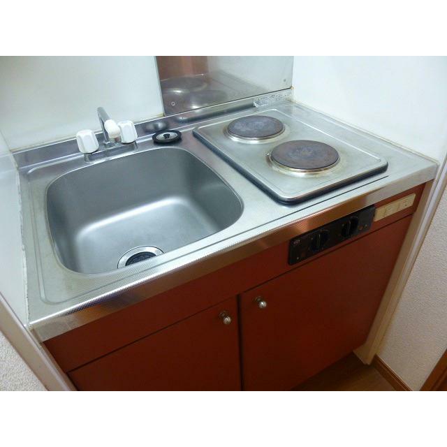 コンロは、電気コンロ２口です♪