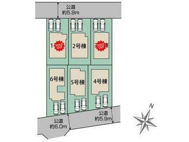 名古屋市緑区東神の倉1丁目6棟 区画図