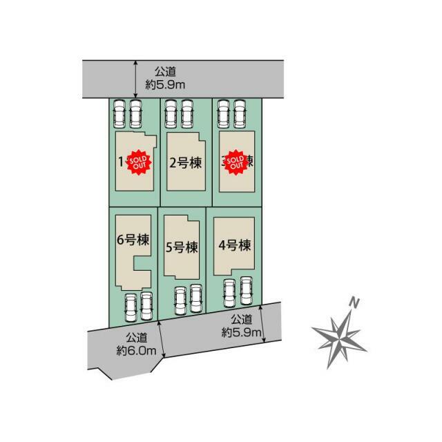 名古屋市緑区東神の倉1丁目6棟 区画図