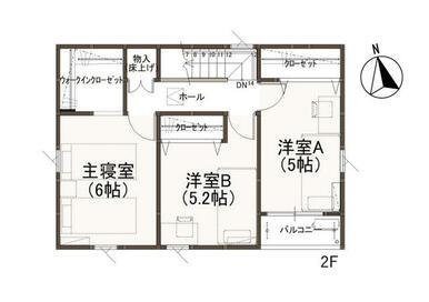 ２階の間取り図