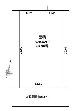 ☆ゆとりの９６．９７坪、南間口１２．８２ｍ、平坦地です！　☆大邸宅は勿論、賃貸アパートにも