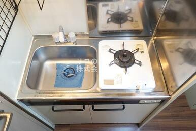 1口ガスコンロ設置済！お引越し後すぐにお料理できます☆