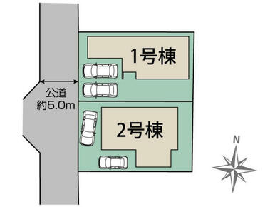 熊本市南区出仲間3丁目2棟 区画図