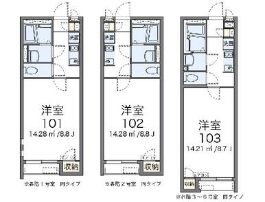 代表的な間取のため実際の間取とは異なる場合があります