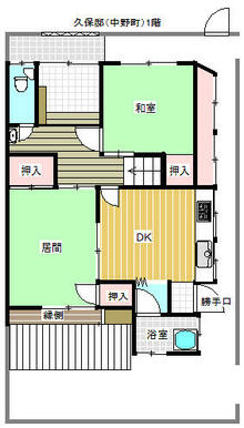 西側住戸１階間取り図