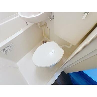 ３点ユニットのトイレはお掃除が楽です