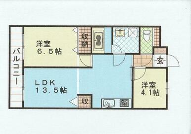 フルリノベーション済・２ＬＤＫ・各室フローリング