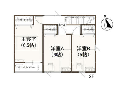 ２階の間取り図