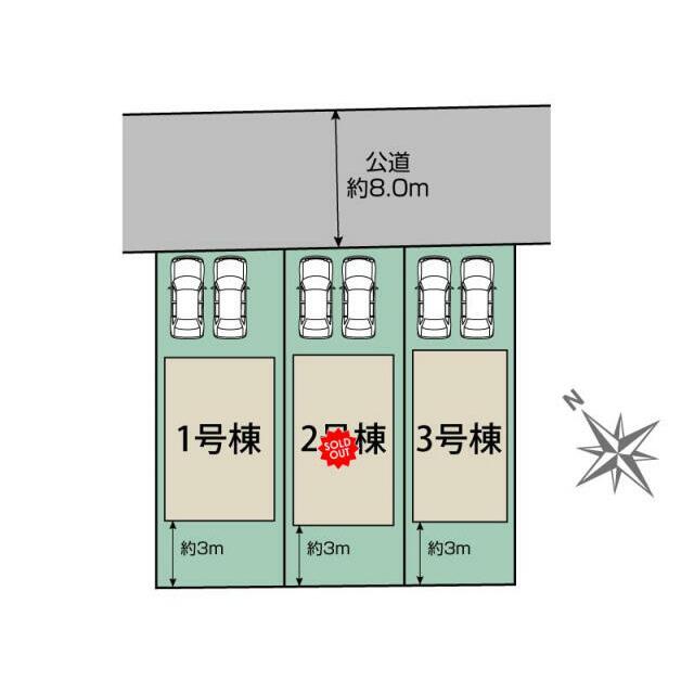 札幌市白石区平和通11丁目南3棟 区画図