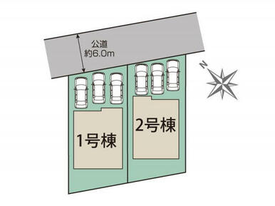 江別市野幌代々木町2棟 区画図