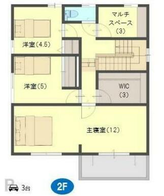 ２階・間取り図　３ＬＤＫ＋マルチスペース３帖